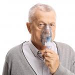 Bronchite acuta in anziano con maschera ossigeno